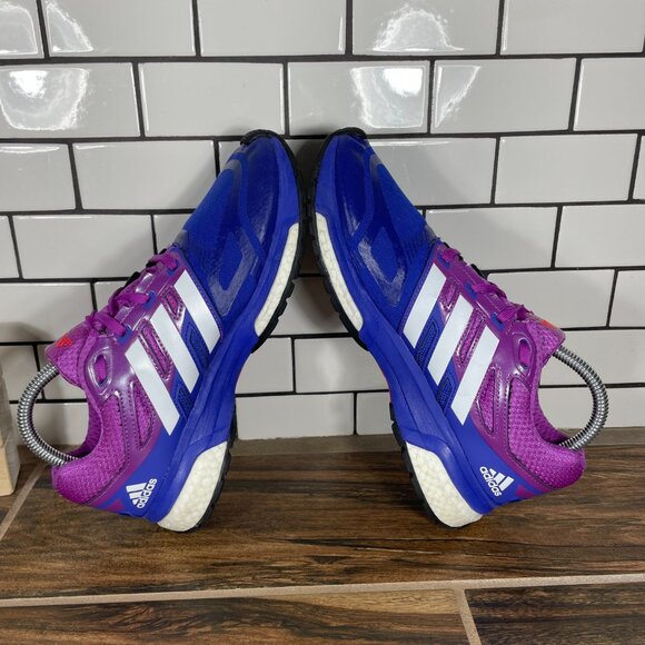 adidas Response Boost Techfit Womens Size 8 Running Shoes Blue Purple Sneaker - Picture 5 of 13